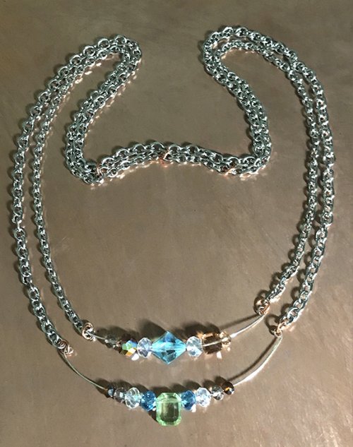 Nancy Chase's Color Inspiration - The Bend - , Wire Jewelry Design, Design, color inspiration the bent necklace